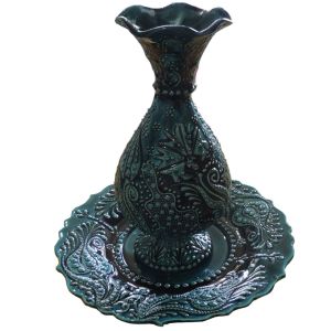 Oğuz Çini  1 TANE 30CM TABAK 1 TANE 30 CM SÜMBÜL VAZO
