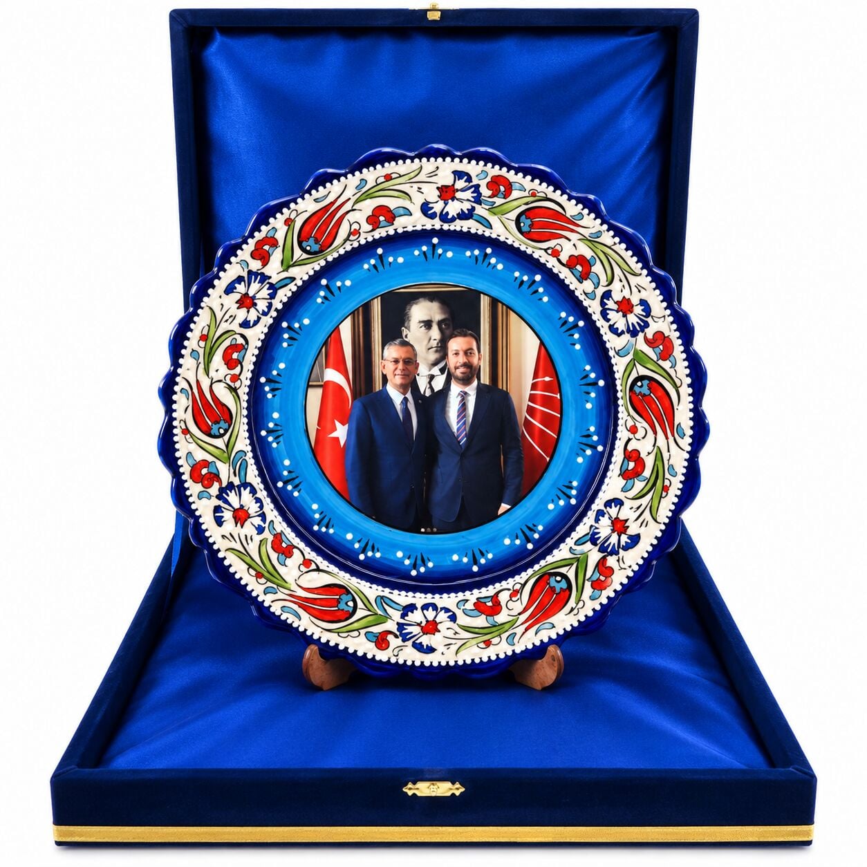 Resmî Kurum ve Protokol İçin Özel Tasarım 30 cm Çini Tabak