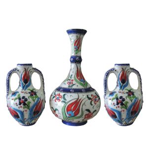 Oğuz Çini  20 CM  VAZOLU SET