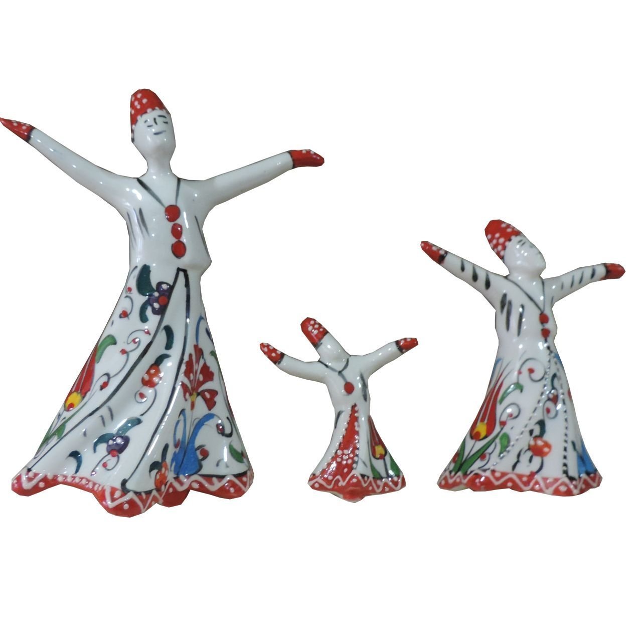 Oğuz Çini  KIRMIZI 5 10 19 CM SEMAZEN SETİ