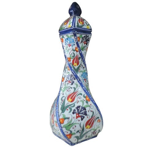 Oğuz Çini  Kare Vazo