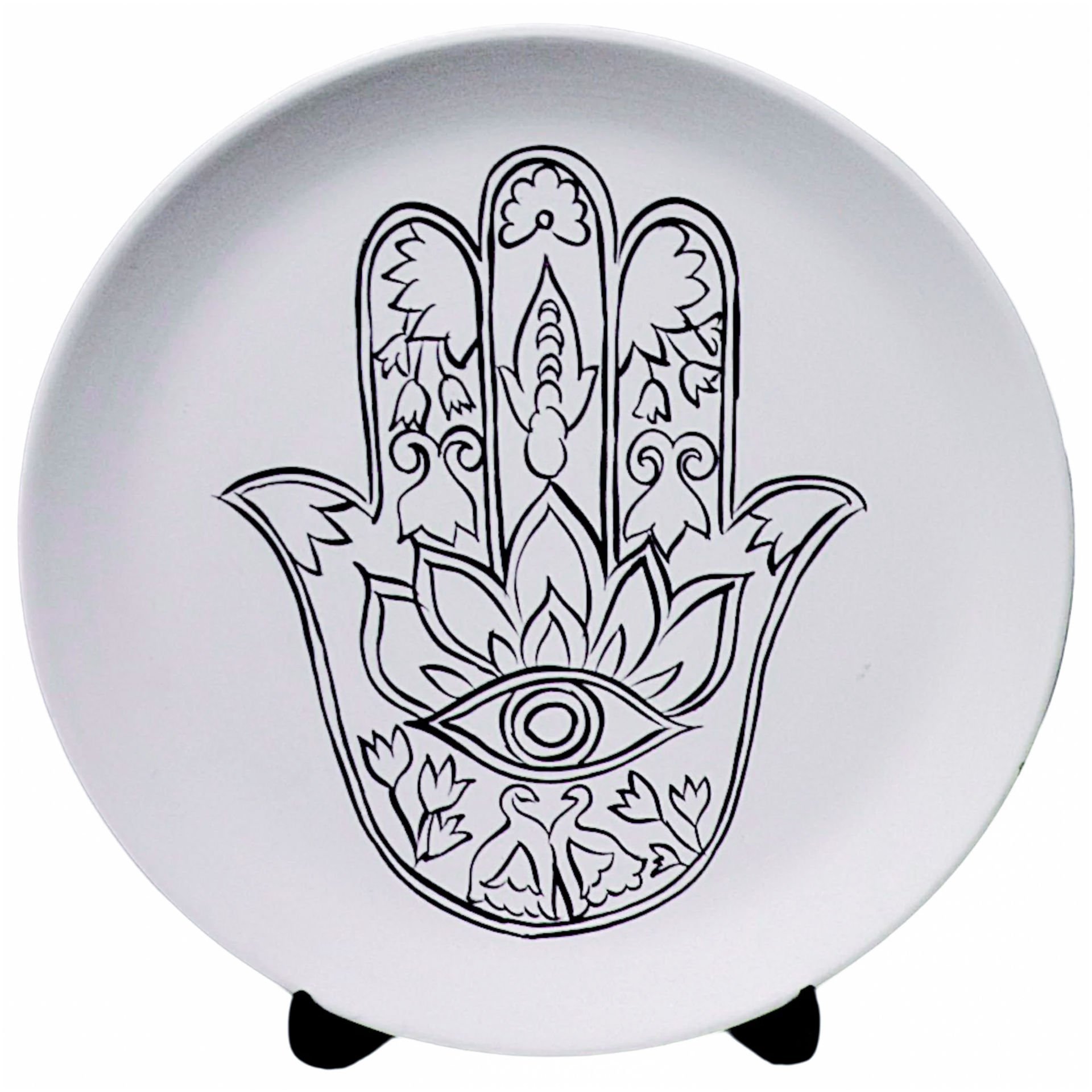 Fatma Ananın Eli Boyanabilir Çini Tahrirli Bisküvi Tabak