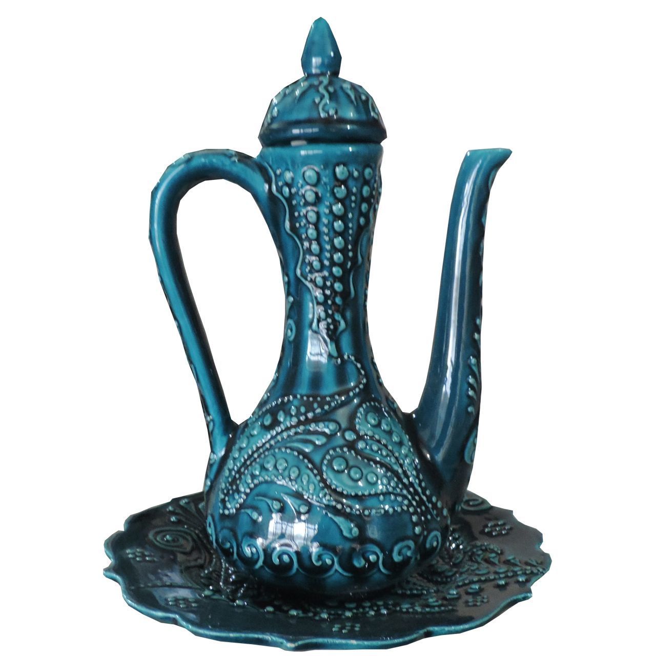 Oğuz Çini  22 CM İBRİK 18 CM TABAK