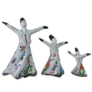 Oğuz Çini  5 CM 10 CM VE 19 CM ÜÇLÜ SEMAZEN TAKIMI