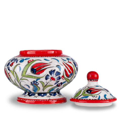 Hediyelik El İşlemesi Seramik Şekerlik