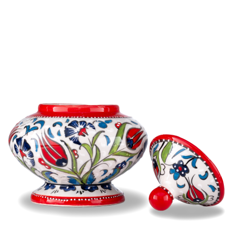 Hediyelik El İşlemesi Seramik Şekerlik