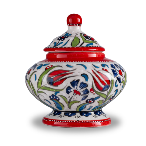 Hediyelik El İşlemesi Seramik Şekerlik