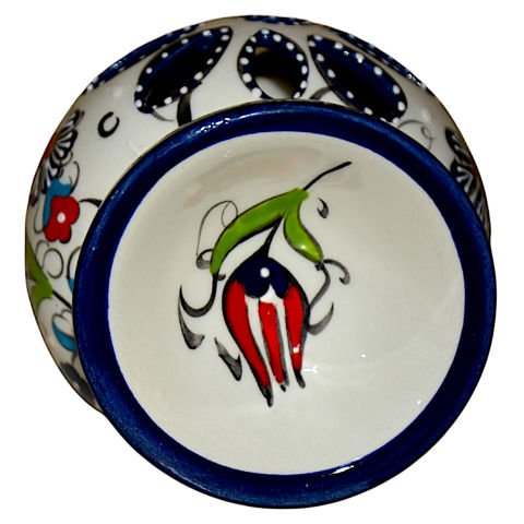 El Dekoru Hediyelik Kütahya Buhurdanlık LACİVERT