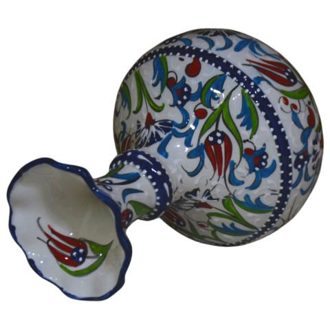 Dekoratif Ev Süsü Şık Modern 25 cm Geniş vazo LACİVERT