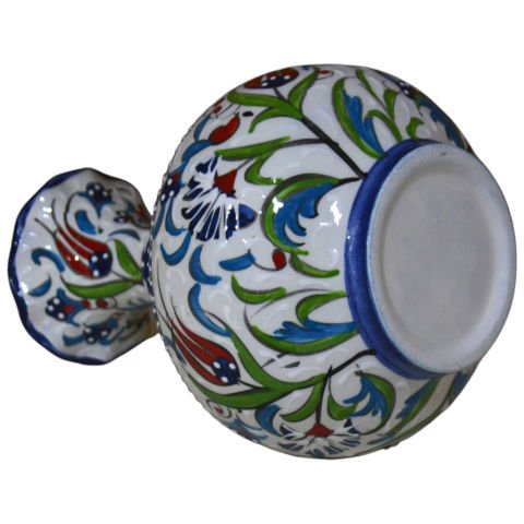 Dekoratif Ev Süsü Şık Modern 25 cm Geniş vazo LACİVERT