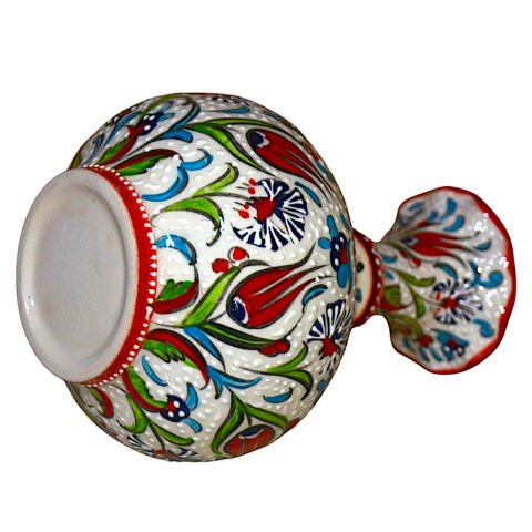 Dekoratif Ev Süsü Şık Modern 20 cm Geniş vazo KIRMIZI