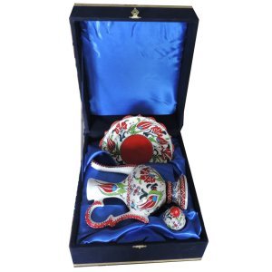 Oğuz Çini  30CM KADİFE KUTULU İBRİK