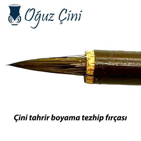 Oğuz Çini Kurt Kılı 4 No Tahrir Samur Çizim Bambu Fırça