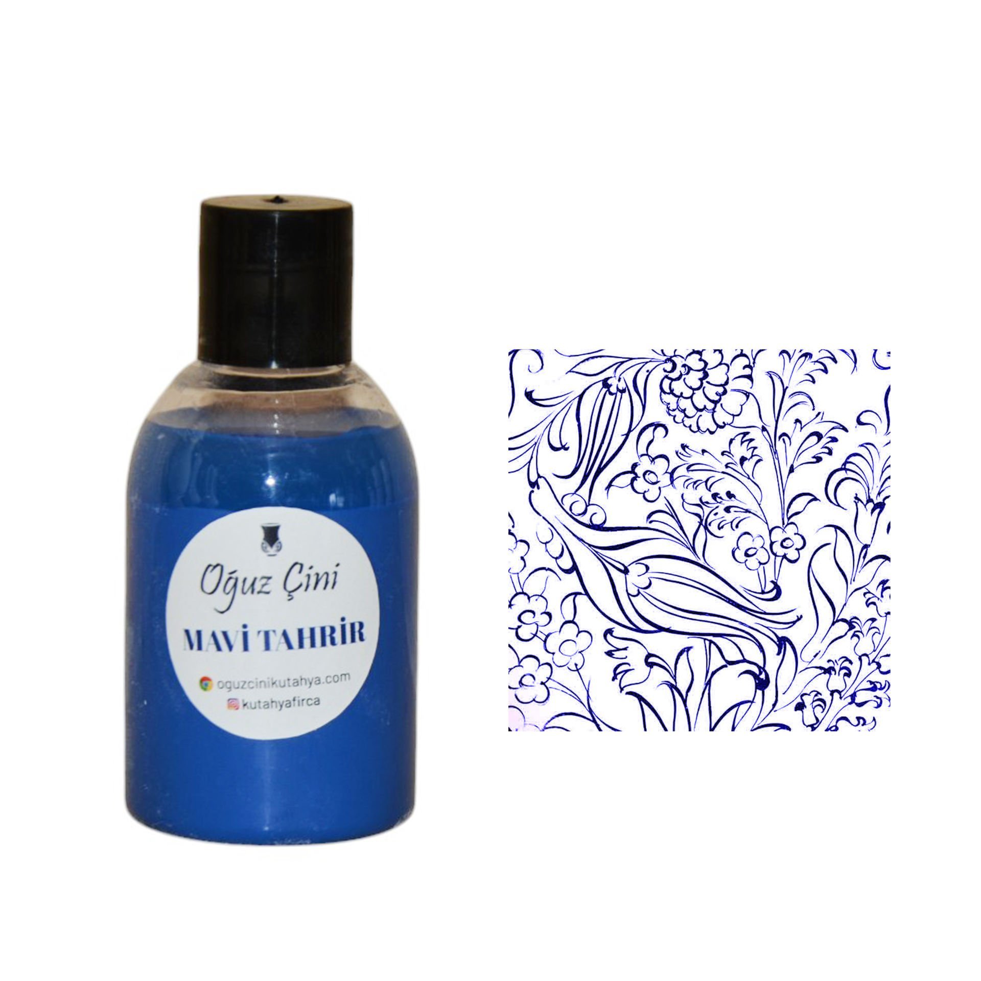 Lacivert Mavi Çini Tahrir Boyası