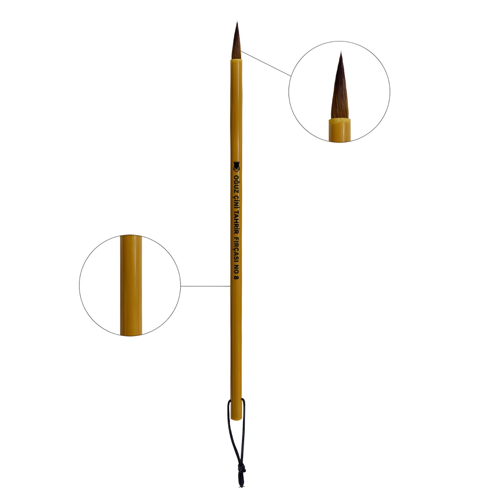 Oğuz Çini Seramik 8 No Tahrir Samur Çizim Boyama Bambu Fırça