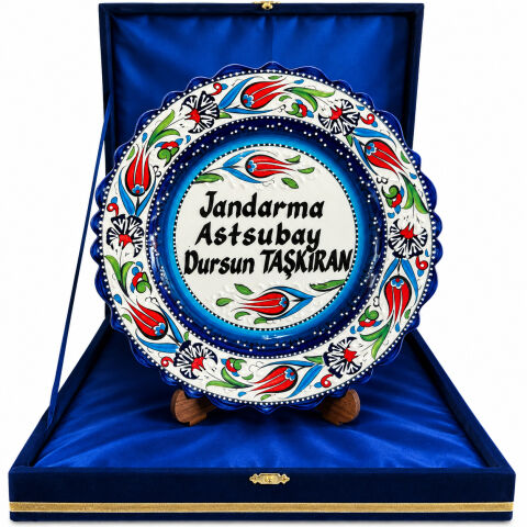 Jandarma Hediyesi Kişiye Özel Çini Tabak