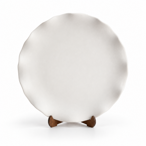 Oğuz Çini 18CM Fırfırlı Çini Bisküvi Tabak