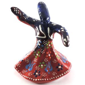 Oğuz Çini 14cm kırmızı semazen