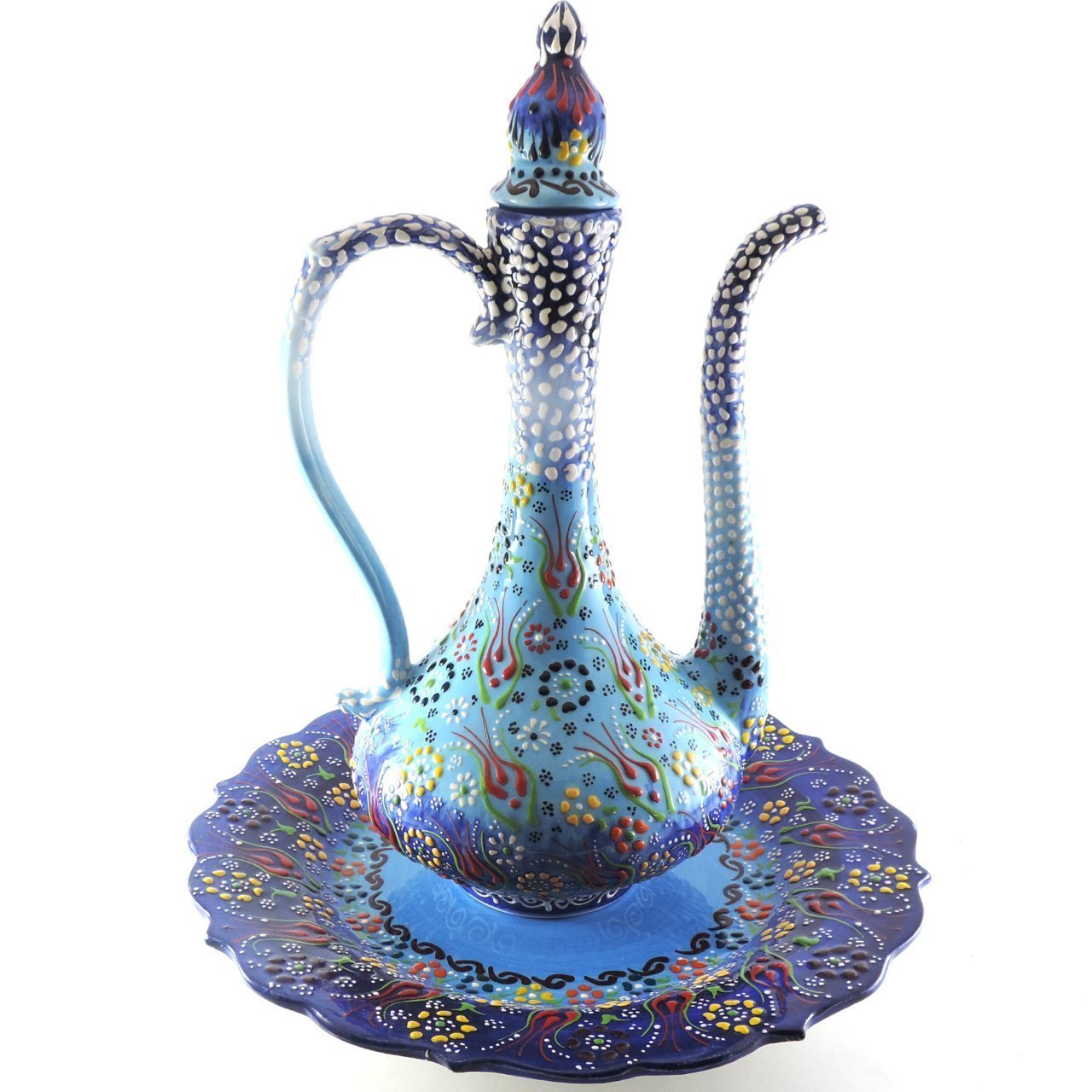 Oğuz Çini 30CM TABAKLI MAVİ İBRİK