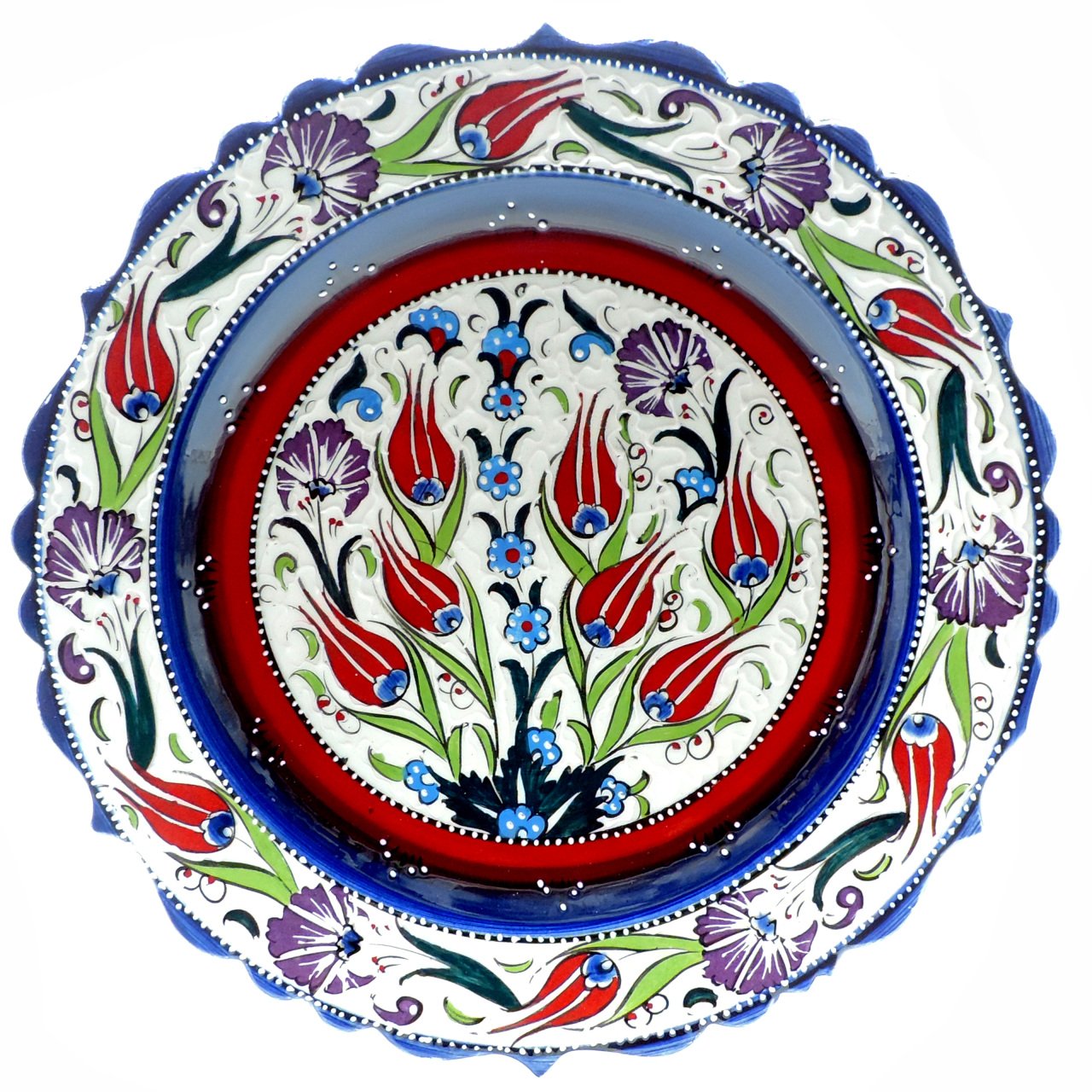 Desenli Tabak Kırmızı Lacivert 30cm