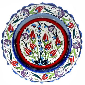 Desenli Tabak Kırmızı Lacivert 30cm