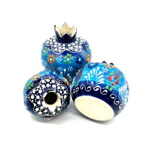 Açık Mavi Lacivert Dantel Çini Nar Takımı