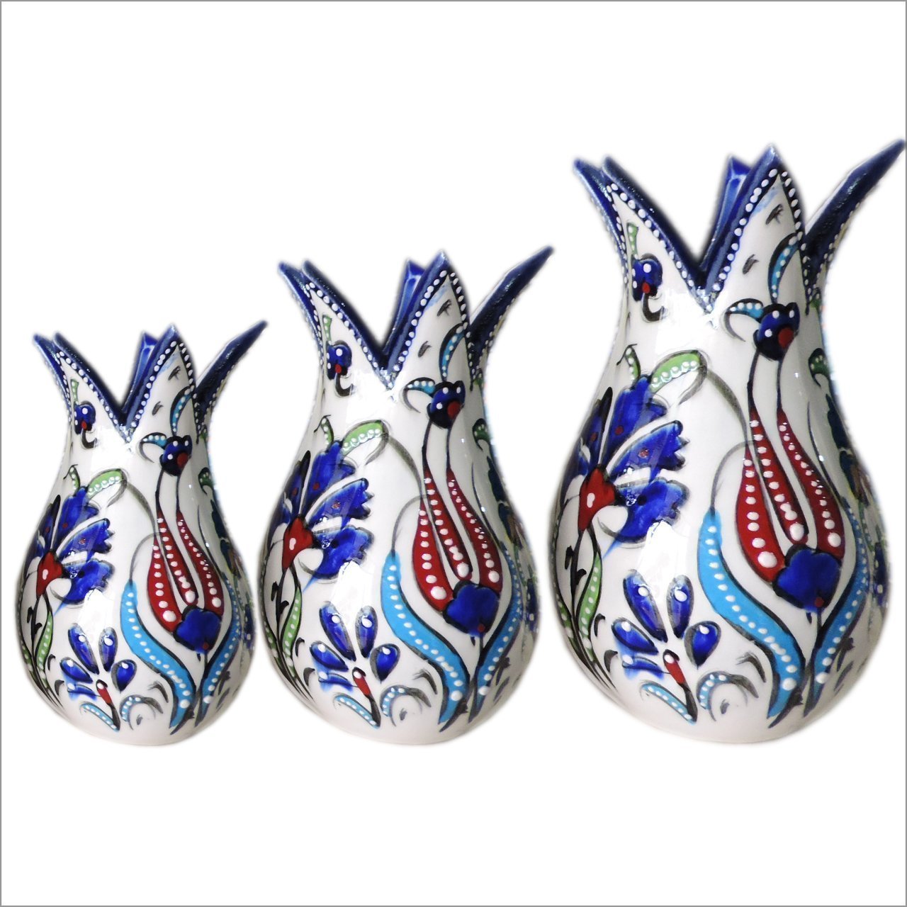 Samur mavi Renkli Çini Lale Takımı