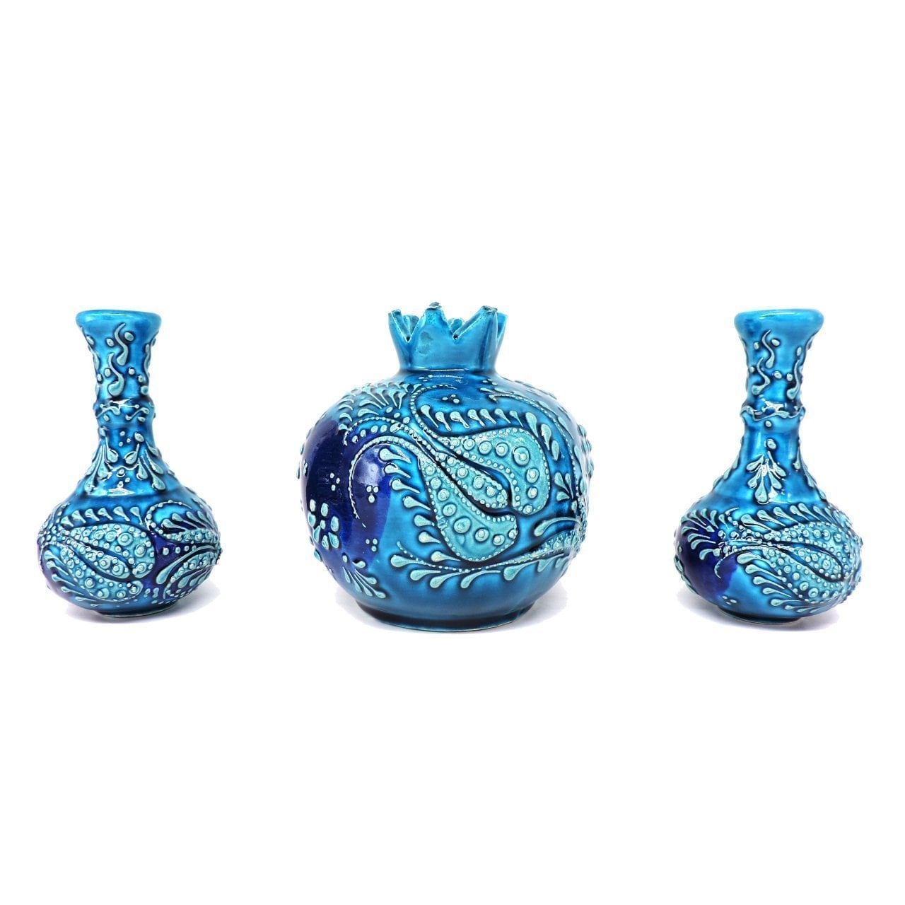 Oğuz Çini Vazo Nar Seti