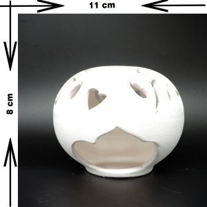 Oğuz Çini 11cm bisküvi oymalı mumluk