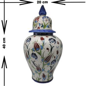 Oğuz Çini 40 cm Samur Şah Küp