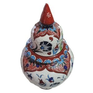 Oğuz Çini 40 cm Kırmızı Samur Şah Küp