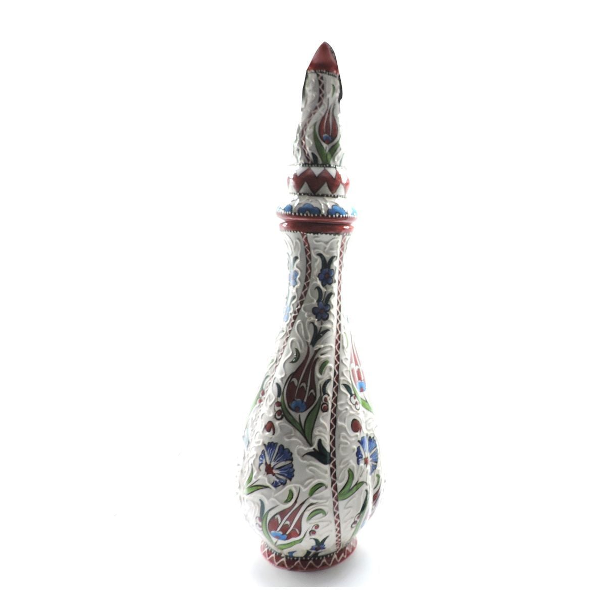 Oğuz Çini 46cm Kırmızı Zemli Samur Çeşmibülbül