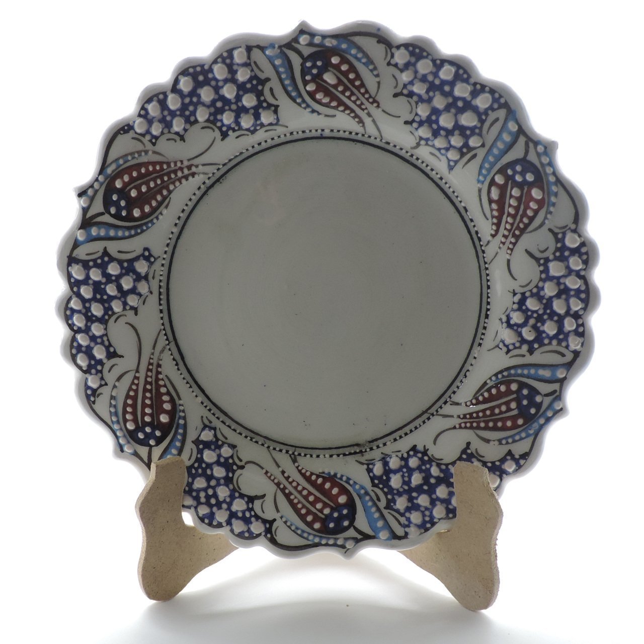 Oğuz Çini Boncuklu Kaligrafi Tabağı