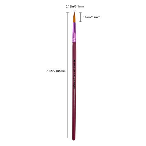 Oğuz Çini Tahrir Boyama Yuvarlak Uçlu Fırça 6 No