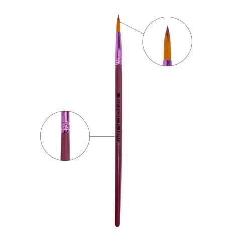 Oğuz Çini Tahrir Boyama Yuvarlak Uçlu Fırça 6 No