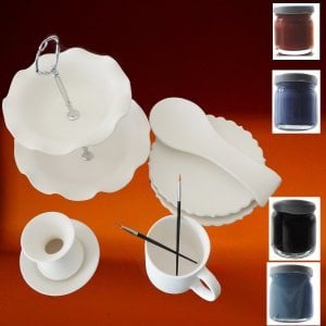 Bisküvi Katlı Şekerlik Tabak Başlangıç Seti