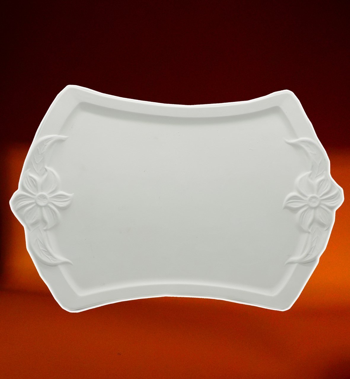 Bisküvi 36cm Çiçekli Tepsi