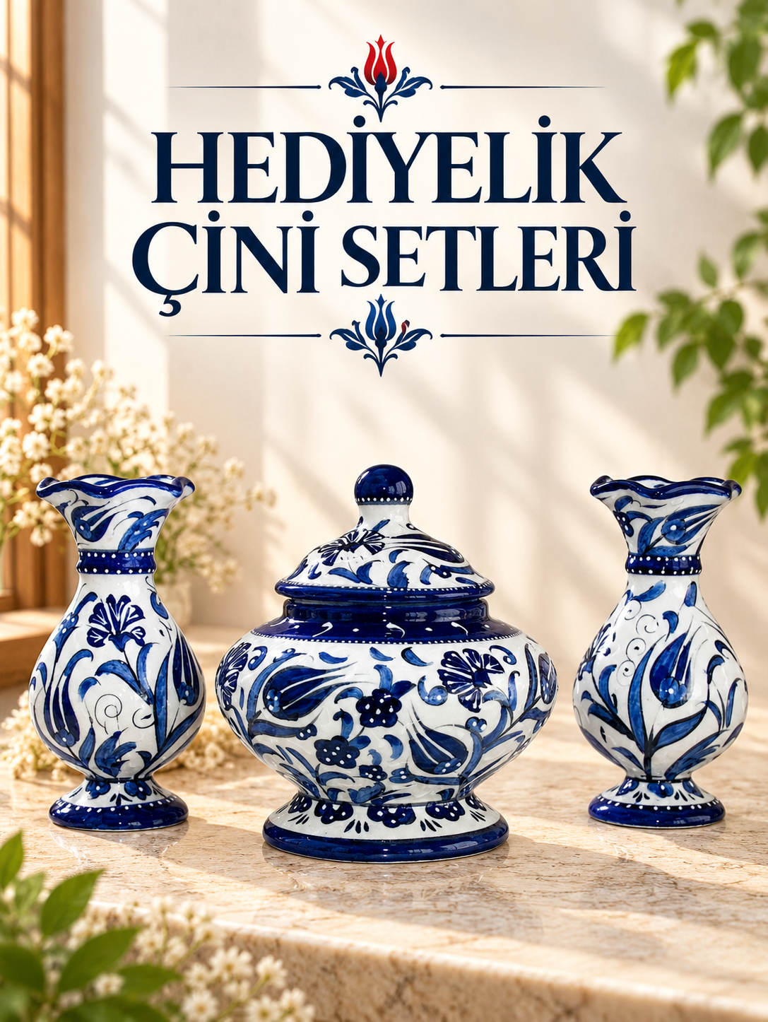Hediyelik Çini Setleri – El Yapımı Kütahya Çini İbrik ve Seramik Setleri